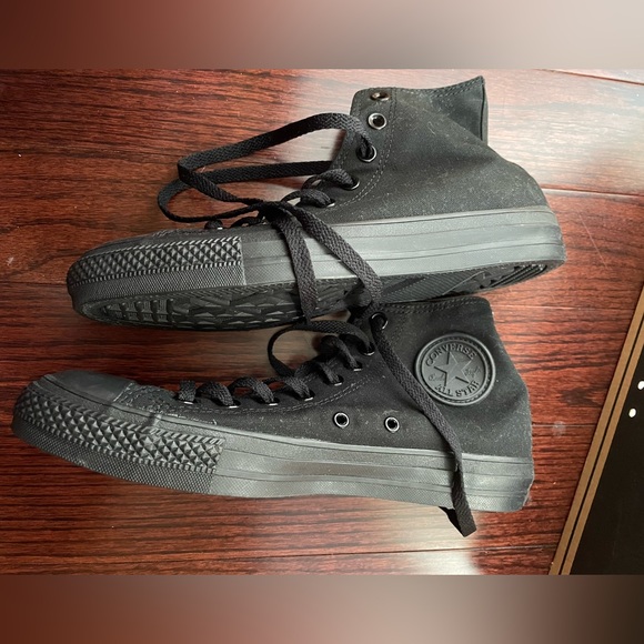 CONVERSE all star black high tops chuck taylor - Picture 6 of 9
